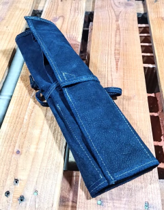Juego Grandes Asadores En Estuche De Cuero Bien Afilados