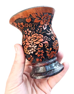 Mates De Calabaza Tallados + Bombilla De Acero