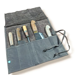 Juego Grandes Asadores En Estuche De Cuero Bien Afilados - comprar online