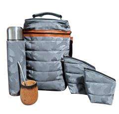 Set Matero Camuflados Yerbera + Azucarera + Termo + Mate