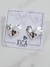 Aros Acero Blanco Corazón pasante