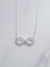Conjunto Acero Blanco Infinito con piedra cubic en internet
