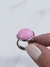 Anillo Acero Quirúrgico botón craquelado Rosa