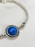 Pulsera Acero Blanco con centro piedra azul en internet