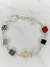 Pulsera Acero Blanco con Piedras Naturales - comprar online