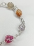 Pulsera Acero Blanco con Piedras Naturales