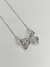 Conjunto Acero Blanco Moño con piedra cubic - comprar online