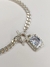 Pulsera Plata 925 cierre Tiffany dije cuadrado micropavé y cubic - comprar online
