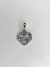 Charm Plata 925 Corazon Cubic Rosa