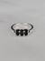 Anillo Plata 925 con Cubic negro Pasado, presente y futuro - comprar online