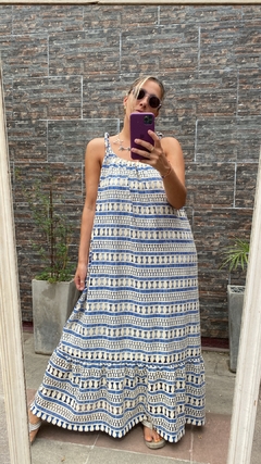 Vestido Clara (encaje azul) - tienda online