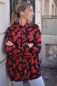 Camisa Amapola (floreada flor roja)