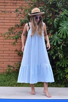 Vestido Clara celeste (MIDI)