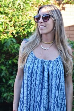 Vestido Clara denim (estampa cadenas) - tienda online