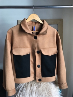 Imagen de Campera Malena (camel + negro)