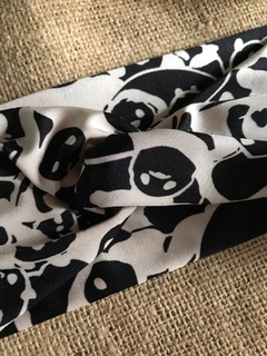 Turbante panda b&n - comprar online