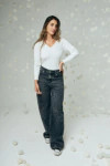 Jean Wide Leg Negro