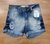 Shorts Jeans Feminino 23 Graus Barra Dobrada