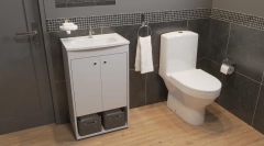 Vanitory 2 Puertas y Nicho Inferior - Muebleria Benitez Blanc