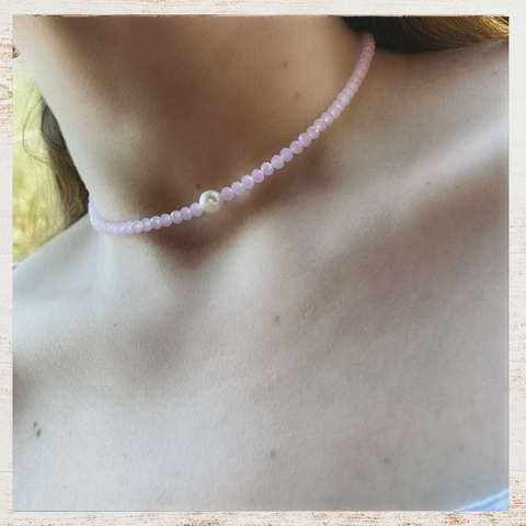 Choker cristal - Rosa