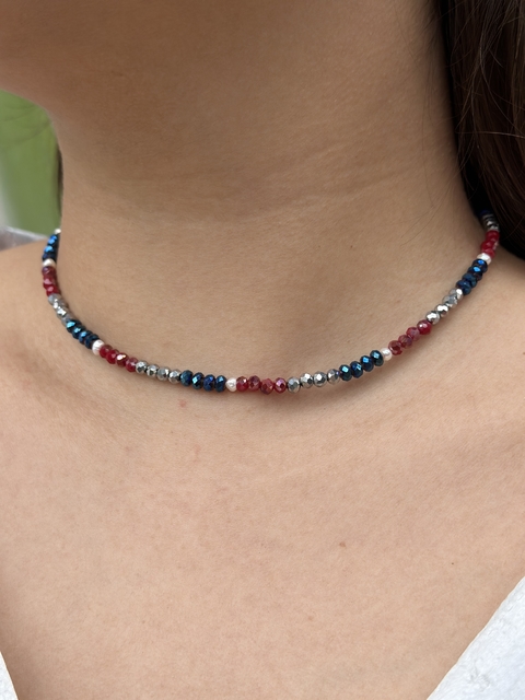 Choker cristais - Nautico (blocos)