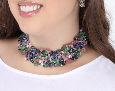 Colar em crochê no arame G - Julia