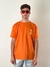 Remera over fuck off naranja