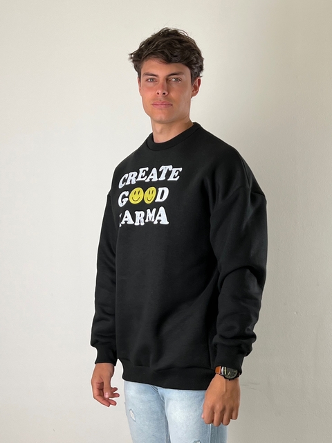 Buzo frisado karma negro