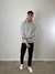 Buzo hoodie frisado gris - comprar online