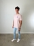 Remera over skull rosa