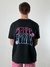 Remera over smile again negra