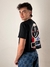 Remera crop smile with pride negra