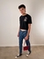 Remera crop smile with pride negra - tienda online