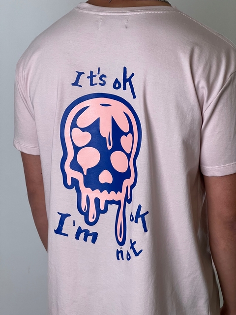 Remera over not ok rosa