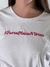 Remera fuera malas vibras blanca
