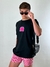 Remera over smile again negra - comprar online