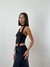 Top un hombro bufanda negra - comprar online