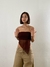 Strapless tul irregular chocolate - comprar online