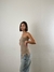 Strapless irregular beige - comprar online