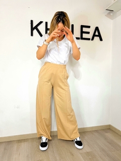 PANTALÓN JOGGER WIDELEG CAMEL - tienda online