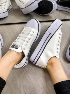 ZAPATILLAS SANSA HIGH CUERO WHITE - comprar online