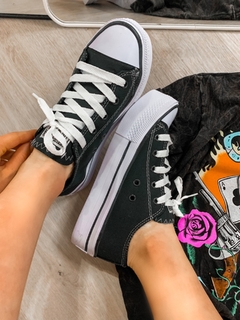 ZAPATILLAS SANSA HIGH LONA BLACK - comprar online