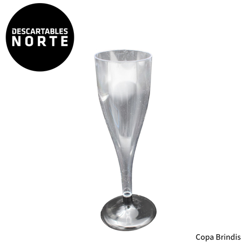 COPA CHAMPAGNE PIE NEGRO/CRISTAL X 250 unidades