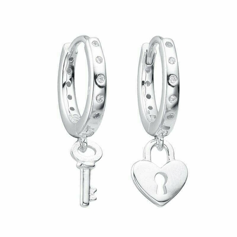 Argollitas corazón & candado