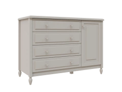 Cômoda La vie com 4 Gavetas com Porta