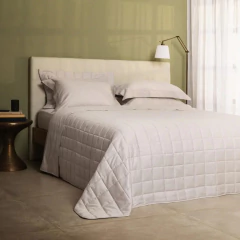 Jogo de Cama Queen Cetim 300 Fios Buddemeyer Damask Strikes 100% Algodão Penteado Bege 3 Peças