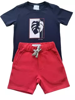 CONJUNTO T-SHIRT E BERMUDA MOLETOM - comprar online