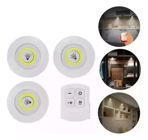 LUZ LED DE TOQUE PLACARD X3 CON CONTROL - comprar online