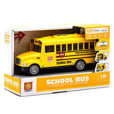 ONIBUS BATE E VOLTA SCHOOL BUS COM SOM E LUZ A PILHA DROMOS TOYS-25108