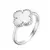 Anillo de flor vca blanca